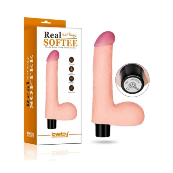 Dildo vibrador 17 cm RealSoftee LOVETOY