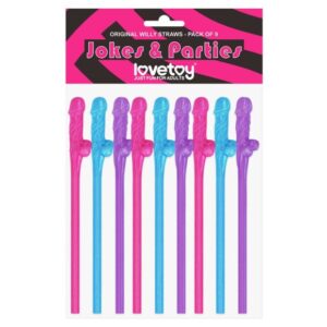 Pack 9 bombillas de pene colores